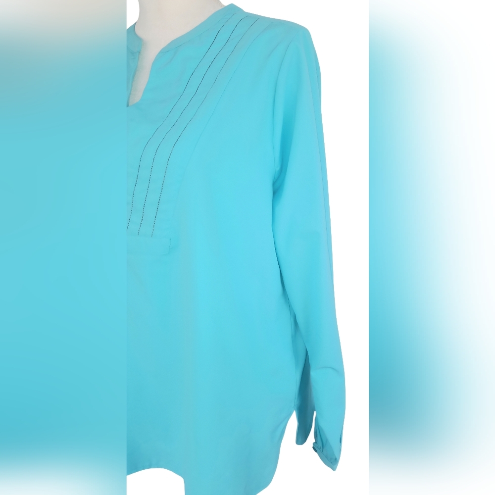 Coolibar Turquoise Long-Sleeve Sun Protection Tunic - Picture 6 of 7